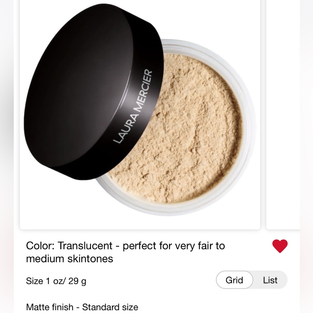 LAURA MERCIER- Translucent setting powder- STANDARD SIZE
